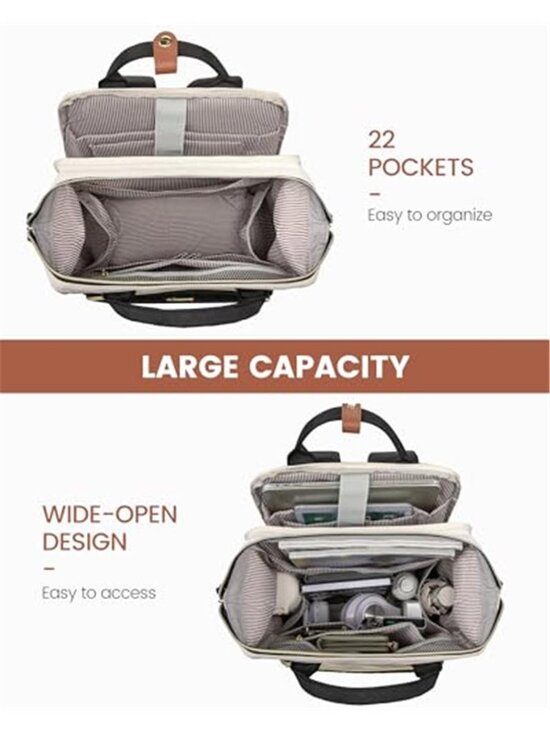 LOVEVOOK Laptop Backpack for Women, 15.6\'\' Waterproof Nurse Bag Teacher Work main image 5